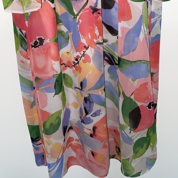 MAGGY London Floral Could Shoulder Dress, Size 2 - Picture 6 of 12